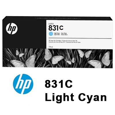 HP 831C 775-ml Light Cyan Latex Ink Cartridge